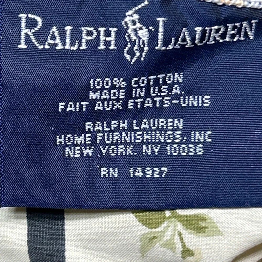 Ralph Lauren King Sheet Set (1 Flat 1 Fitted) Katia Rose 100% Cotton Made in USA
